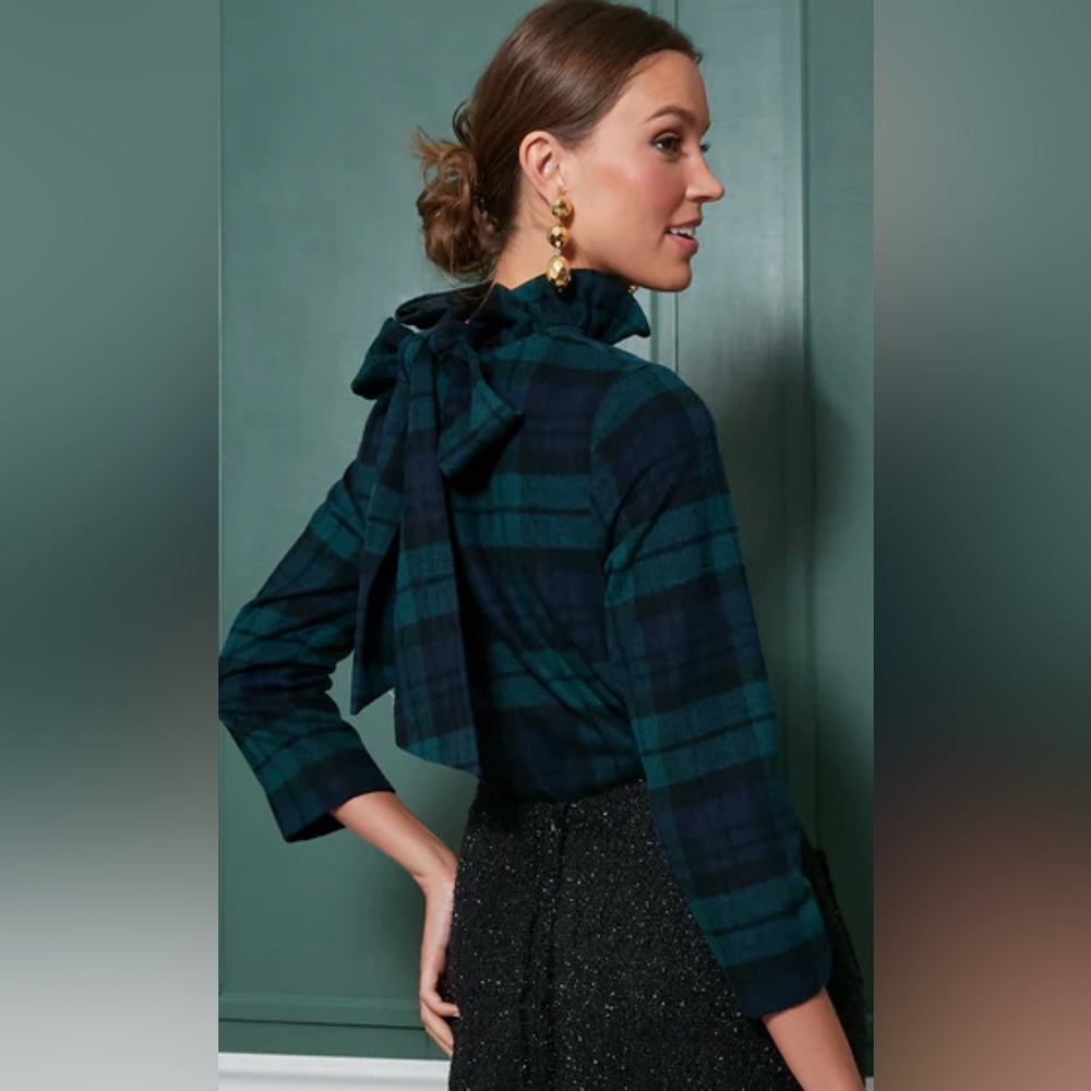Tuckernuck Plaid Holiday Top NWOT